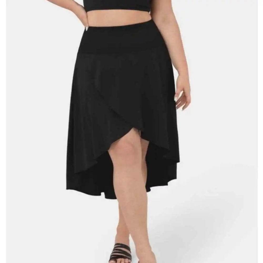 NEW Halara Plus Size 2X Breezeful High Waist Ruffle High Low 2 in 1 Skirt